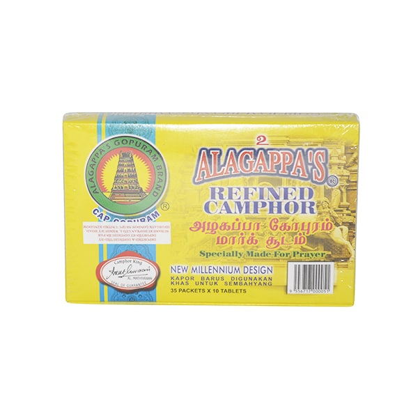 Alagappa’s - Refined Camphor (35 packetsx10 tablets)