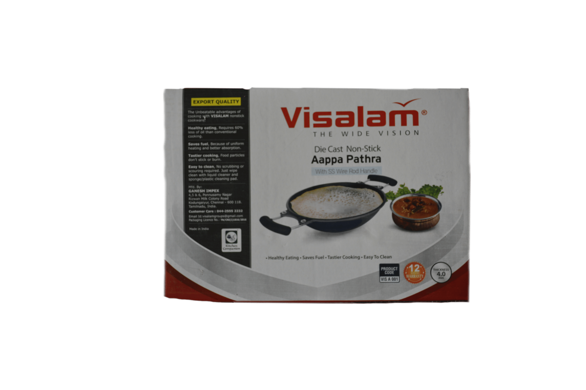visalam die cast non stick aappa pathra thickness 4.0mm (hopper pan)